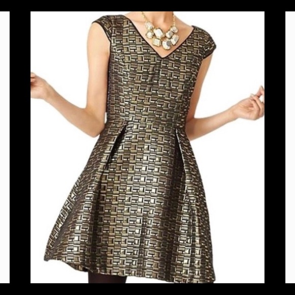 Kate Spade Saturday BAROQUE CAP SLEEVE FLARE DRESS - Picture 7 of 7